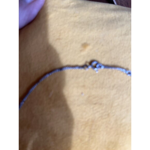 Sterling Silver Marcasite Garnet Flower Dangle Pendant Necklace 18.5” 9 Gram 925 - Picture 8 of 9